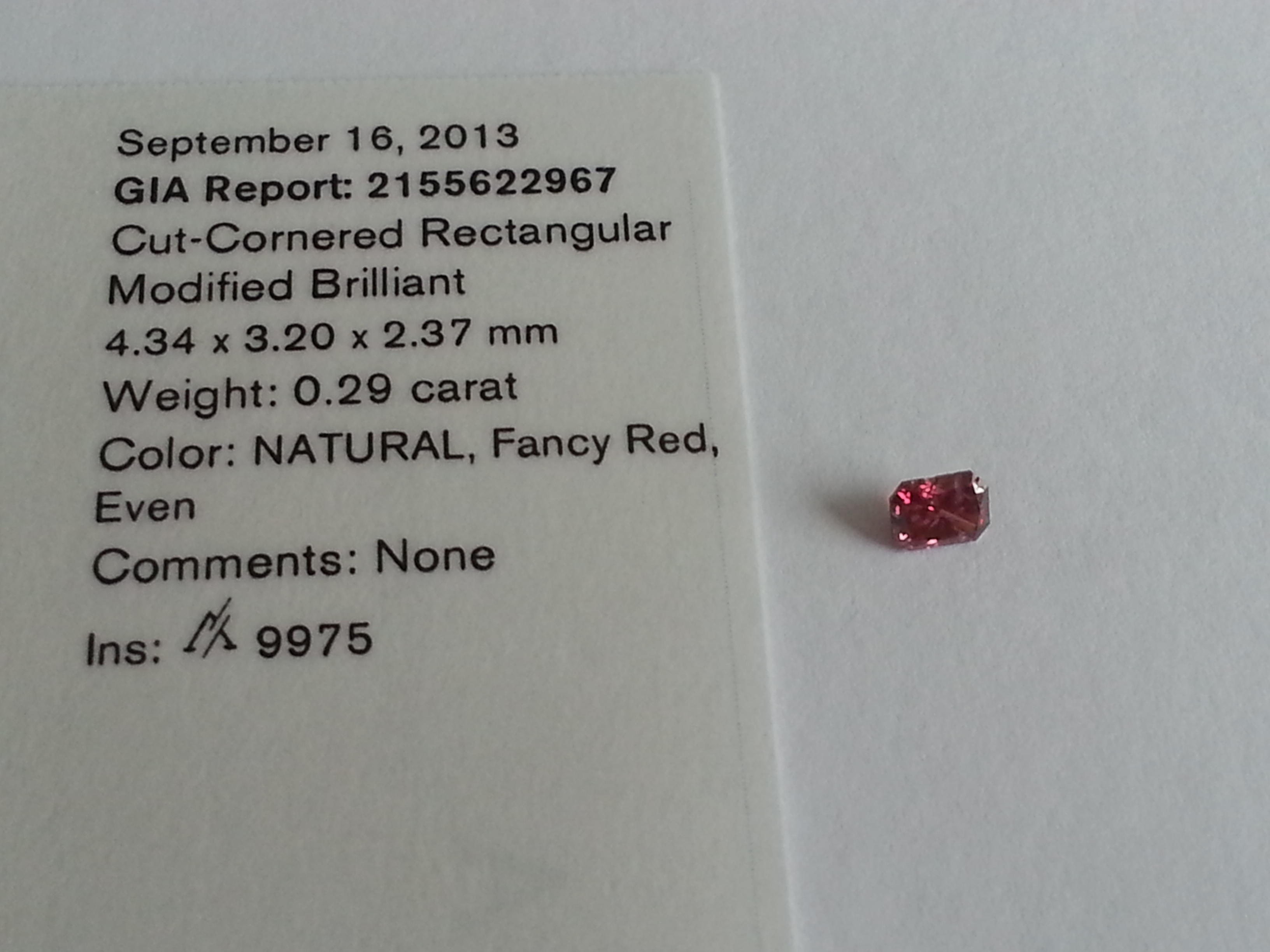 Red Diamond from Argyle